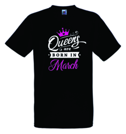 EIZOOK Queens - Kings are born in - T-shirts - BY EIZOOK