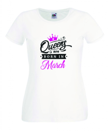 EIZOOK Queens - Kings are born in - T-shirts - BY EIZOOK