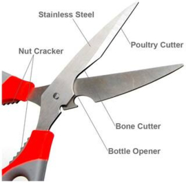 EIZOOK Multi-functional kitchen scissors - extra sharp