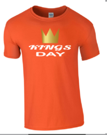 EIZOOK Koningsdag T-shirt Heren Kingsday Oranje - Goud