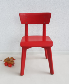 Peuter school stoeltje – hout - rood  2