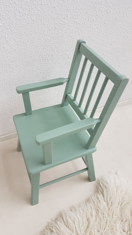 Verrassend Vintage stoel voor peuter – hout – Celadoon – restyle | zitten XQ-18
