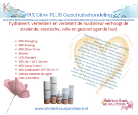 KRX GLOW PLUS gezichtsbehandeling € 45,00