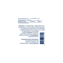 Zechsal magnesiumcitraat poeder, 200g