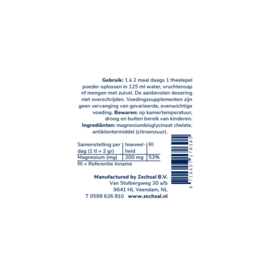 Zechsal magnesium bisglycinaat poeder 200 g