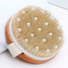 Doucheborstel | Professionele Anti-Cellulitis Borstel | Inclusief Massage Punten | Anti-cellulitis | Dry brush | Natuurlijke harenborstel | Dry brushing