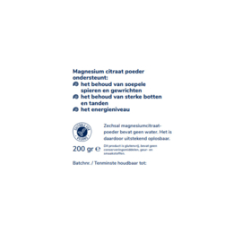 Zechsal magnesiumcitraat poeder, 200g