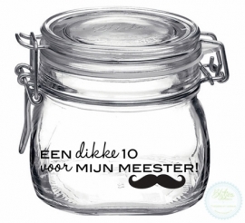 Weckpot met opdruk (0.5 liter) - een dikke 10...