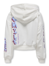 ONLY HOODIE SMILEY WHITE