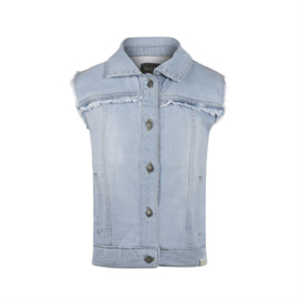 KOKO NOKO DENIM GILET LIGHT BLUE