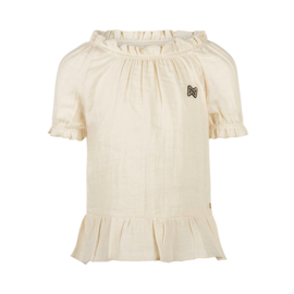 KOKO NOKO BLOUSE RUFFLE OFF WHITE