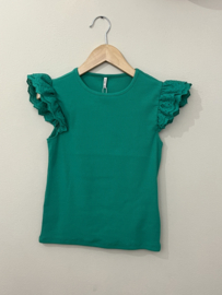 GREEN RUFFEL SHIRT