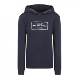 NO WAY MONDAY HOODIE NORTH TO SOUTH NAVY