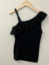 TOP BLACK RUFFLE ONLY