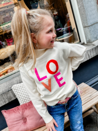 COL SWEATER LOVE CREME MAAT 14