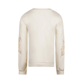 NO WAY MONDAY FLOWER SWEATER BEIGE