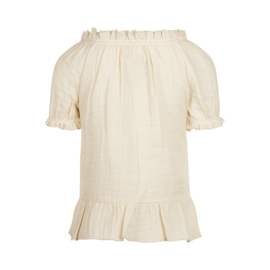 KOKO NOKO BLOUSE RUFFLE OFF WHITE