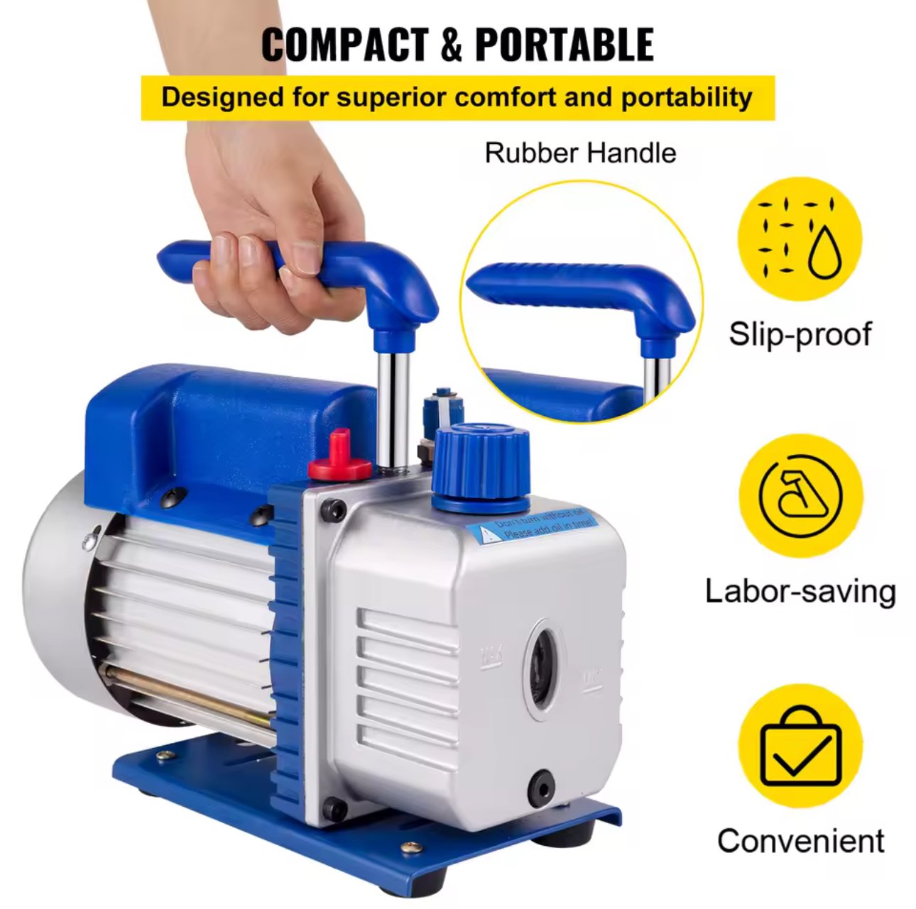 Vacuumpomp 1 traps, ideaal voor airco , plus vacuumpomp olie