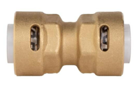 knel koppeling 1/4"-1/4" doorverbind snelkoppeling
