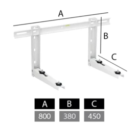 Muurbeugel voor Airco machine 800x380x450mm 100 KG