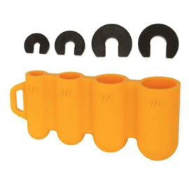 Montagekit 4 clips + dieptemeter voor knel koppeling 1/4"-5/8"