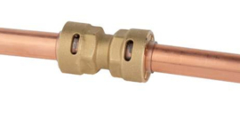 knel koppeling 1/2"-1/2". doorverbind snelkoppeling