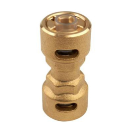 knel koppeling 1/2"-1/2". doorverbind snelkoppeling
