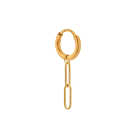 Label Kiki - Single double chain hoop gold