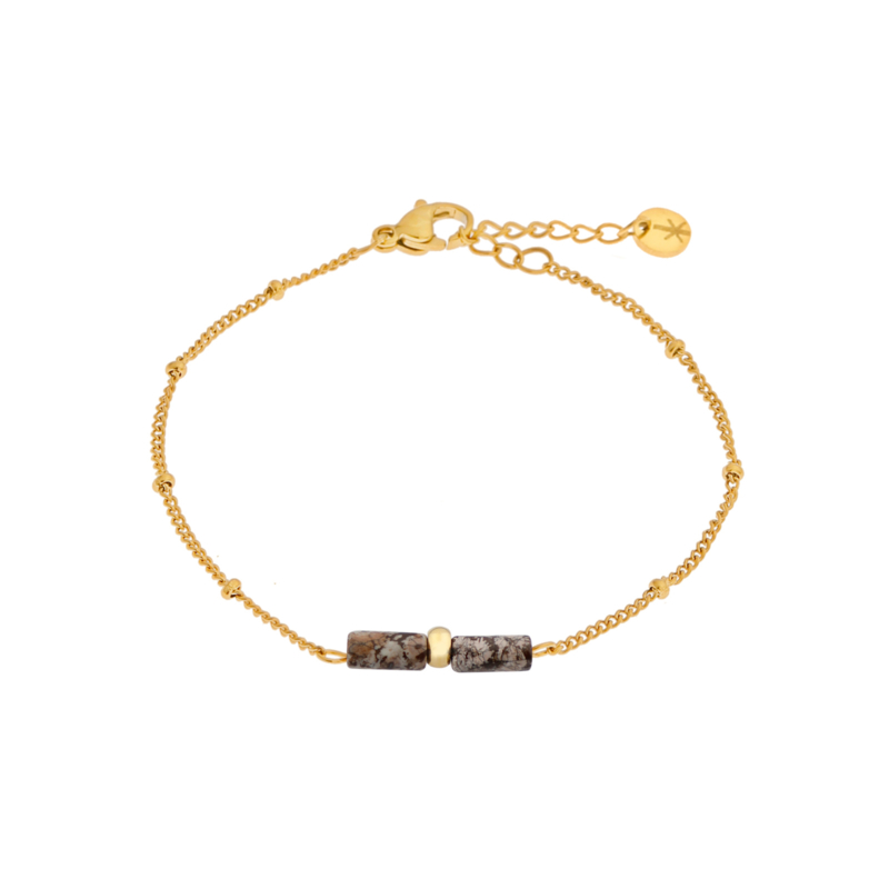 Label Kiki - Brown spots bracelet gold