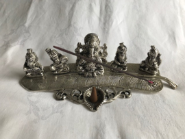 Wierookhouder, 5x Ganesh op Palmblad