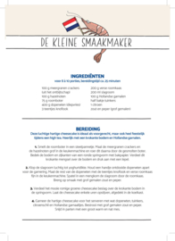 A5 flyers met 3 recepten van 'De kleine Smaakmaker' (100 stuks per variant)