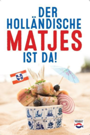 Poster kulinarisch 'Der Holländische Matjes' - Groß