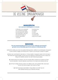 A5 flyers met 3 recepten van 'De kleine Smaakmaker' (100 stuks per variant)