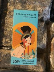 Chocoladereep 70% cacao met koffie, kaneel & geroosterde nibs