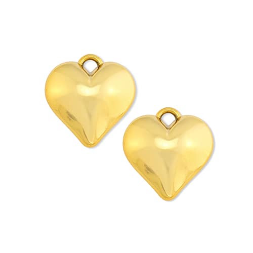 Charm Tashangers Hart - 31 x 21,5 mm - 2 st
