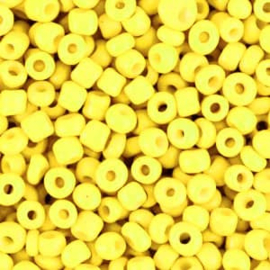 Glaskralen - afmeting 3 mm - 8/0 - Neon Yellow - 25 gr
