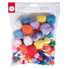 PomPoms om te Rijgen | 100 st | 4 maten