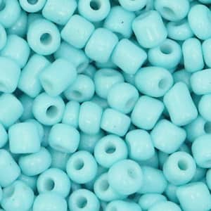 Glaskralen - afmeting 4 mm - 6/0 - Light Turquoise - 25 gr