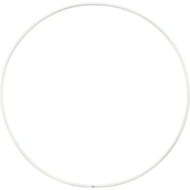 Metalen Ring - 15 cm - wit