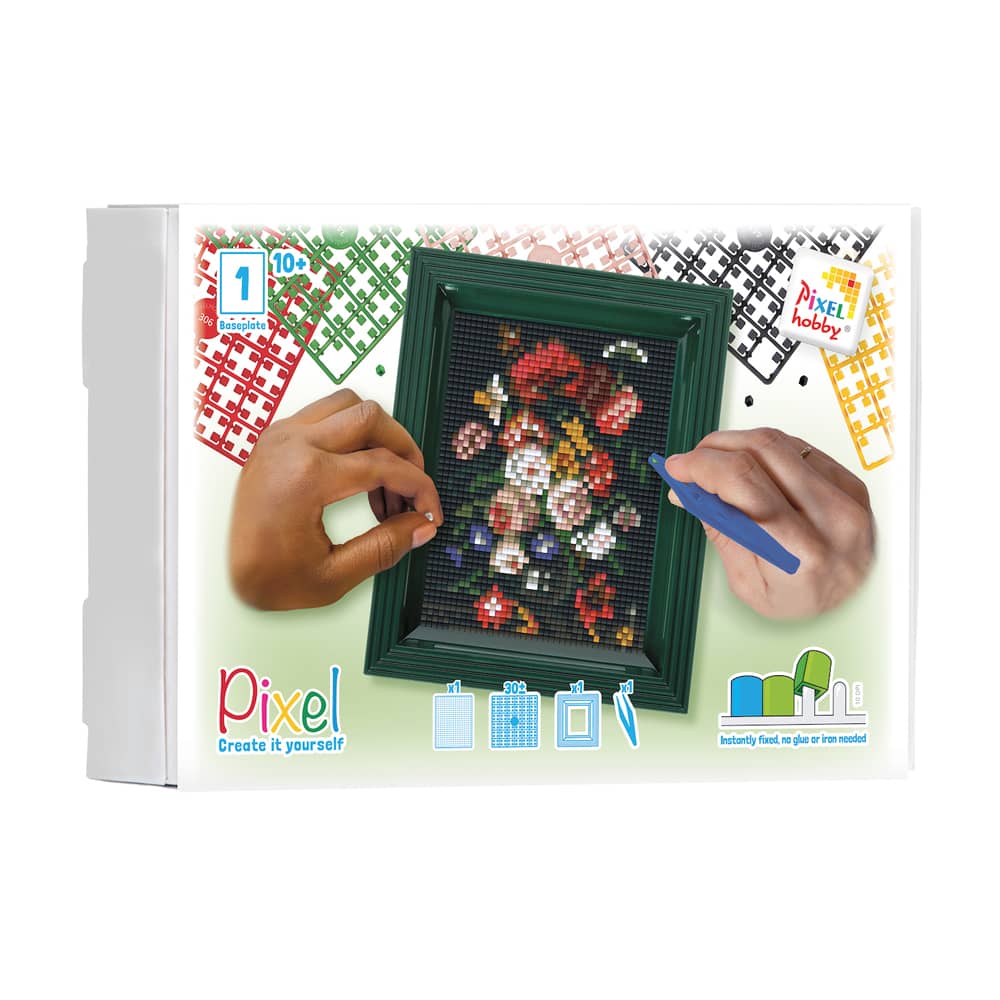 Pixelhobby Geschenkset - Bloemen - incl. Lijst