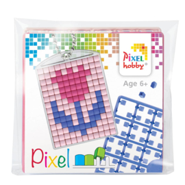 Pixelhobby Sleutelhanger Roze Tulp