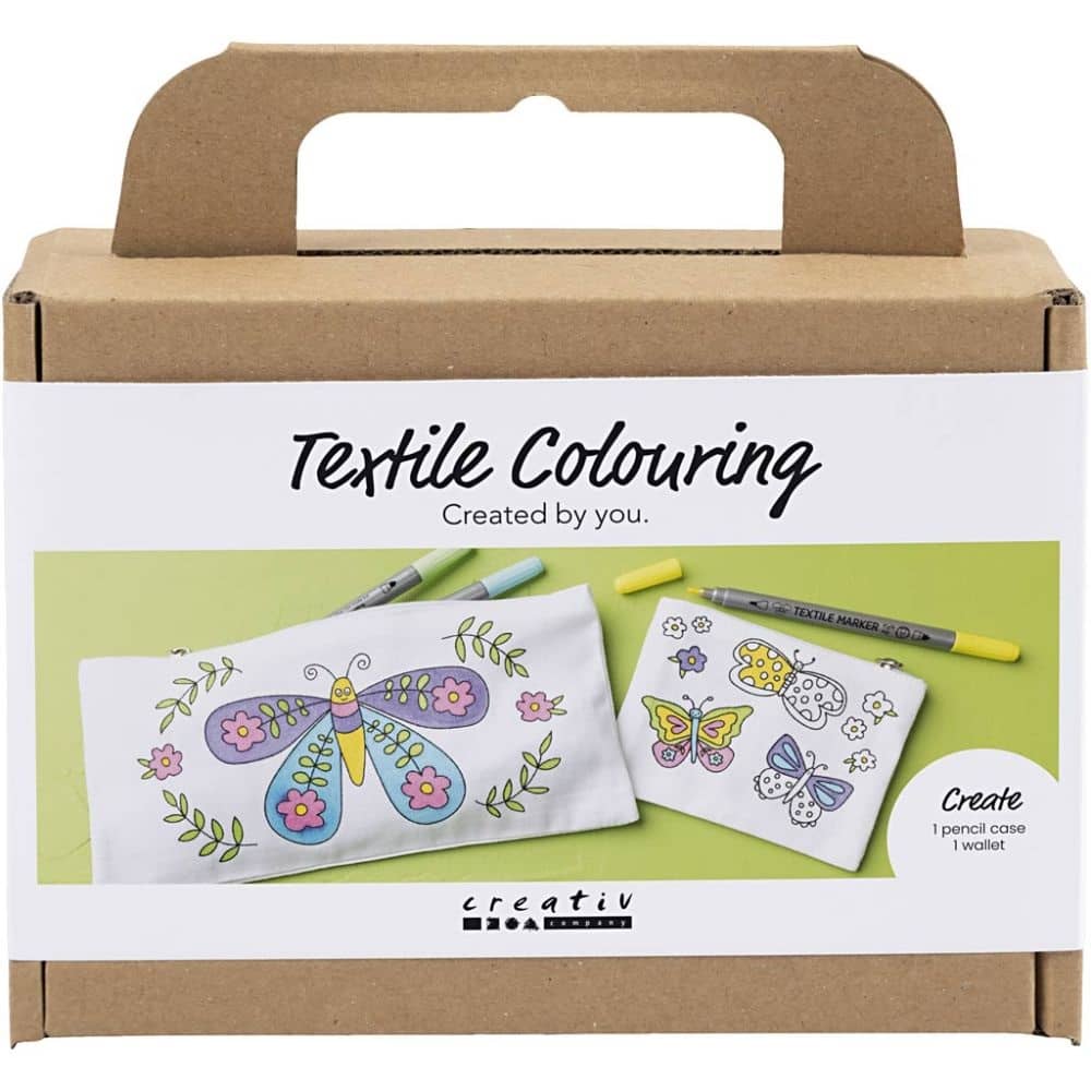Mini Hobbyset Etui's kleuren- incl. textielstiften