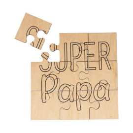 Vaderdag Puzzel - Super Papa - 14 cm