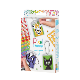 Pixelhobby Sleutelhanger Set Dieren - 3 Medaillons - 38 Patronen