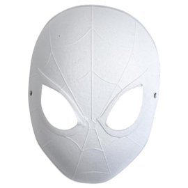 Masker Spiderman van stevig wit papier-mache