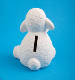 Spaarpot Dinky - wit - 13 cm