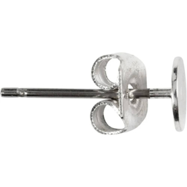 Verzilverde Oorstekers - 18 mm - 10 st