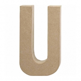 Papier-mache Letter U | 20 cm