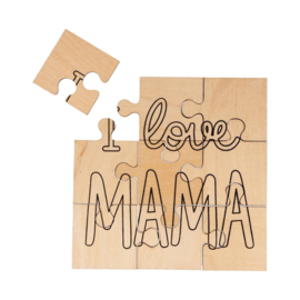 Vaderdag Puzzel - I Love Mama - 14 cm