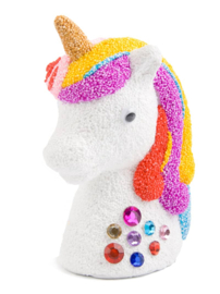 Spaarpot Eenhoorn / Unicorn hoofd - wit - 15 cm